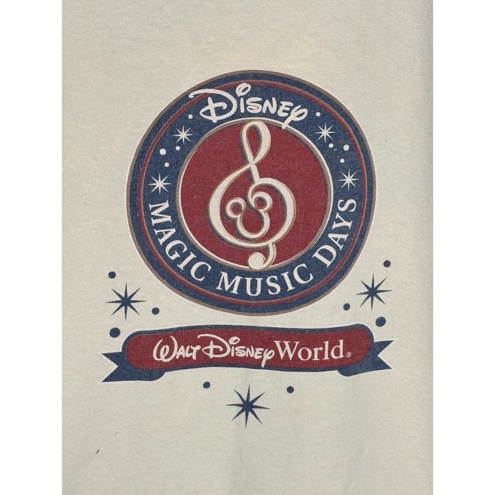 Walt Disney World Magic Music Days T-Shirt Mens Ivory Graphic XL Vintage